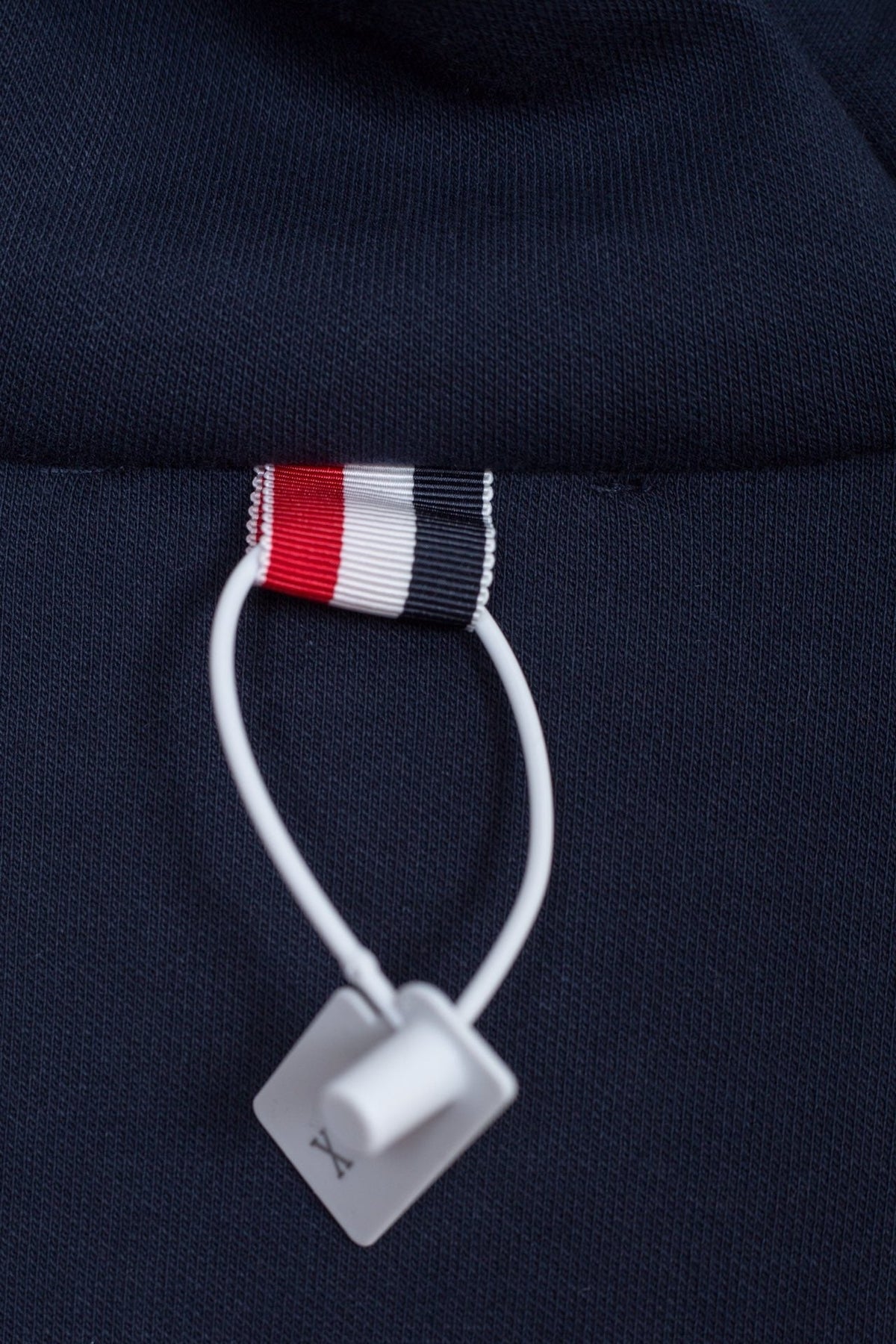 Navy Cotton Bar Stripe Zip-Through - Men's