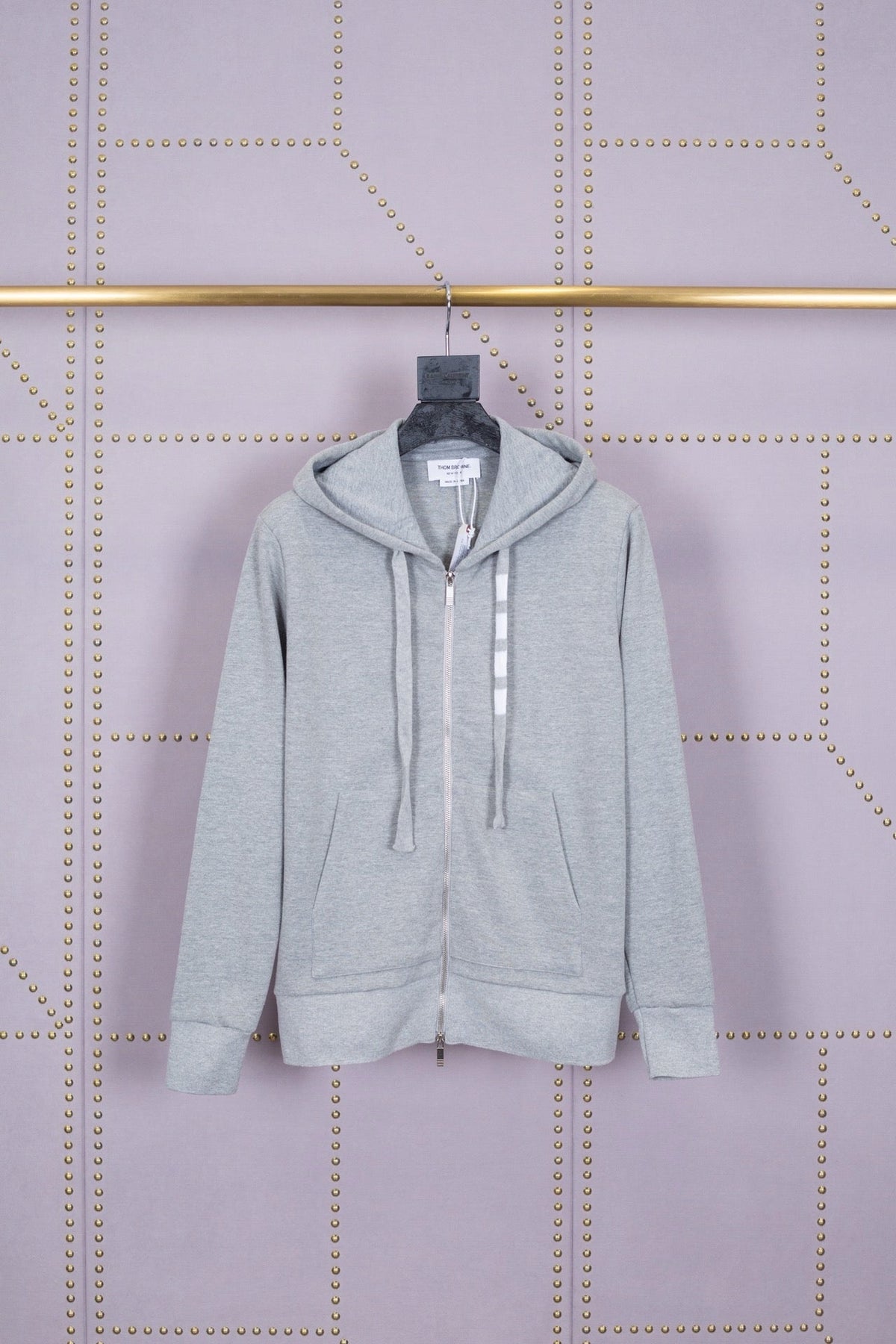 Navy Cotton Bar Stripe Zip-Through - Men's