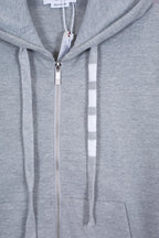 Navy Cotton Bar Stripe Zip-Through - Men's
