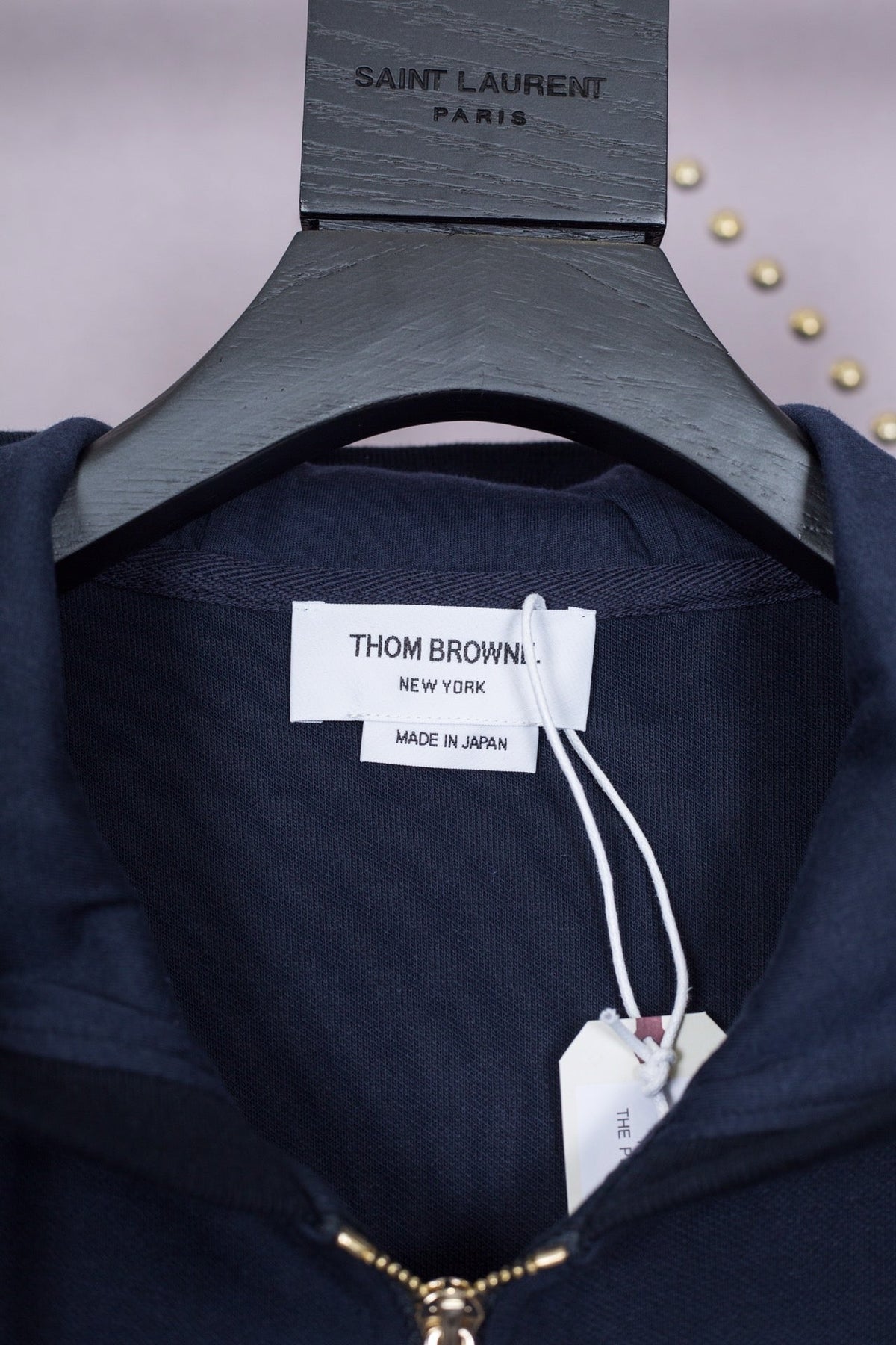Grey Cotton Plain Zip-Through - Men's