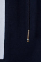 Grey Cotton Plain Zip-Through - Men's