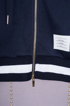 Grey Cotton Plain Zip-Through - Men's