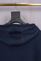 Grey Cotton Plain Zip-Through - Men's