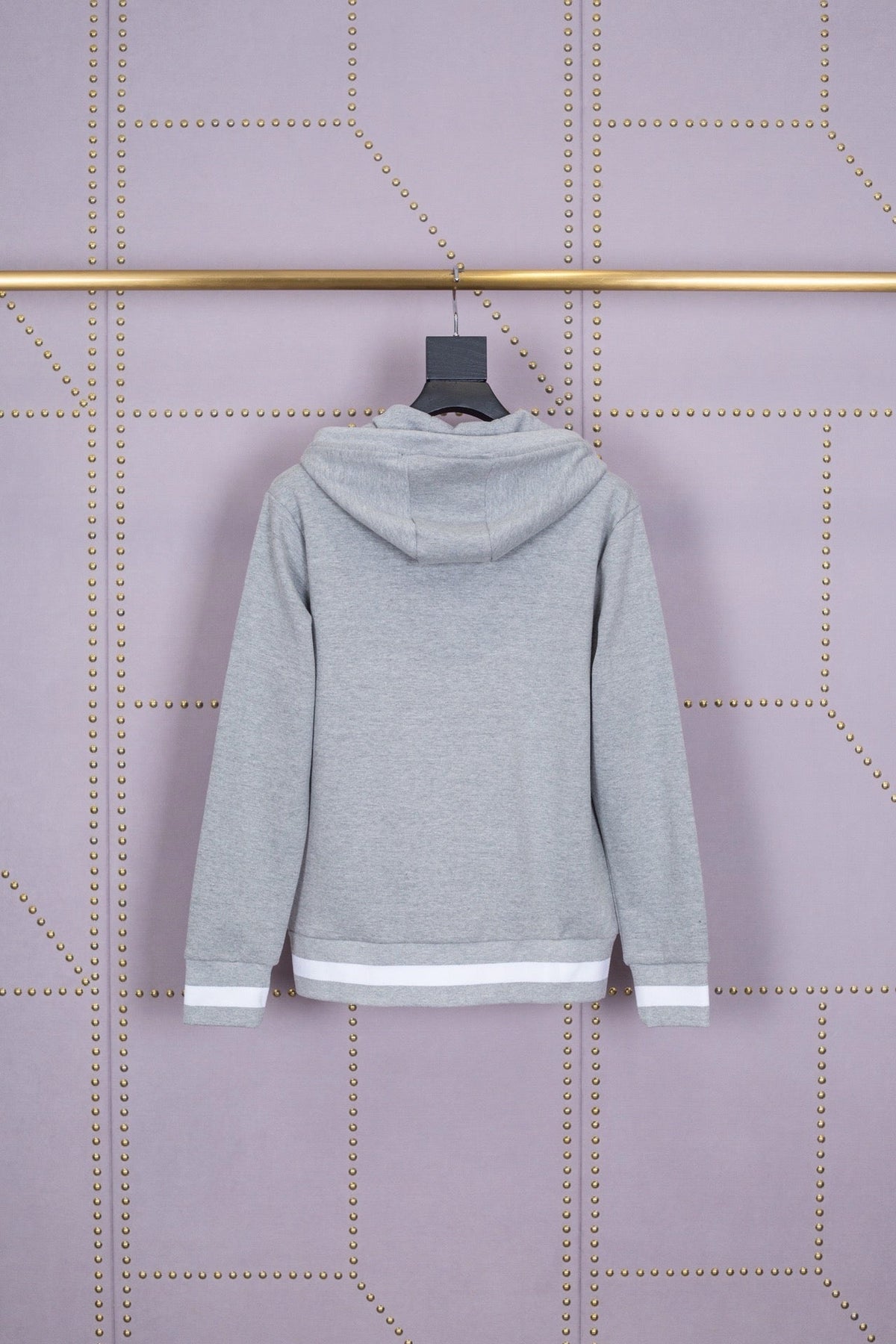 Grey Cotton Plain Zip-Through - Men's