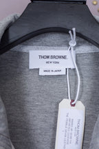 Grey Cotton Plain Zip-Through - Men's