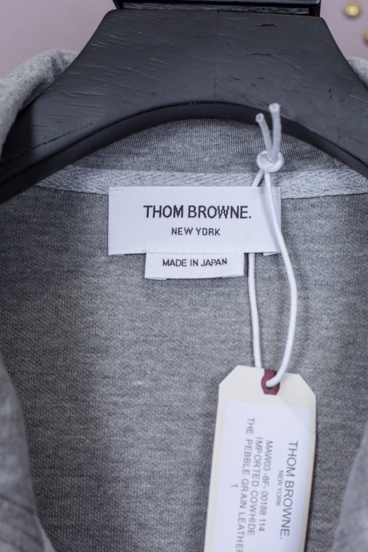 Grey Cotton Plain Zip-Through - Men's