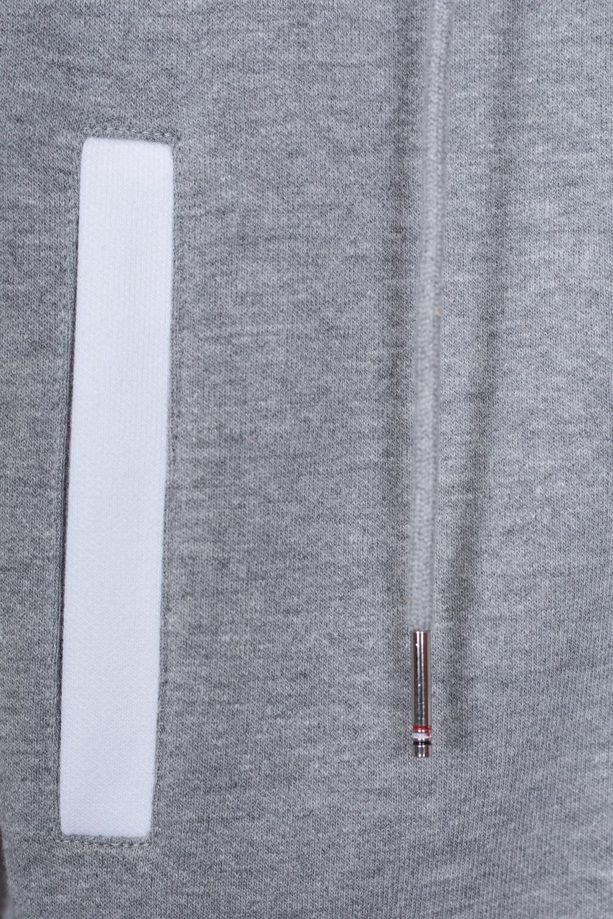 Grey Cotton Plain Zip-Through - Men's