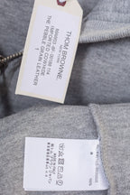 Grey Cotton Plain Zip-Through - Men's
