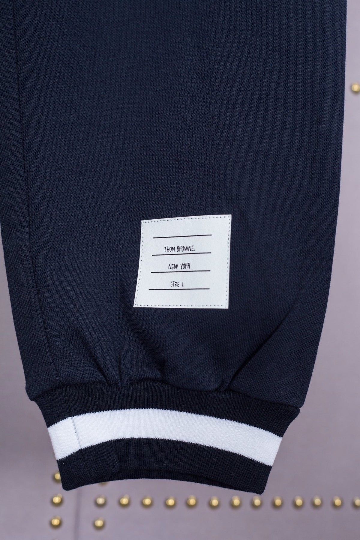 Grey Cotton Contrast Stripe Joggers - Men's