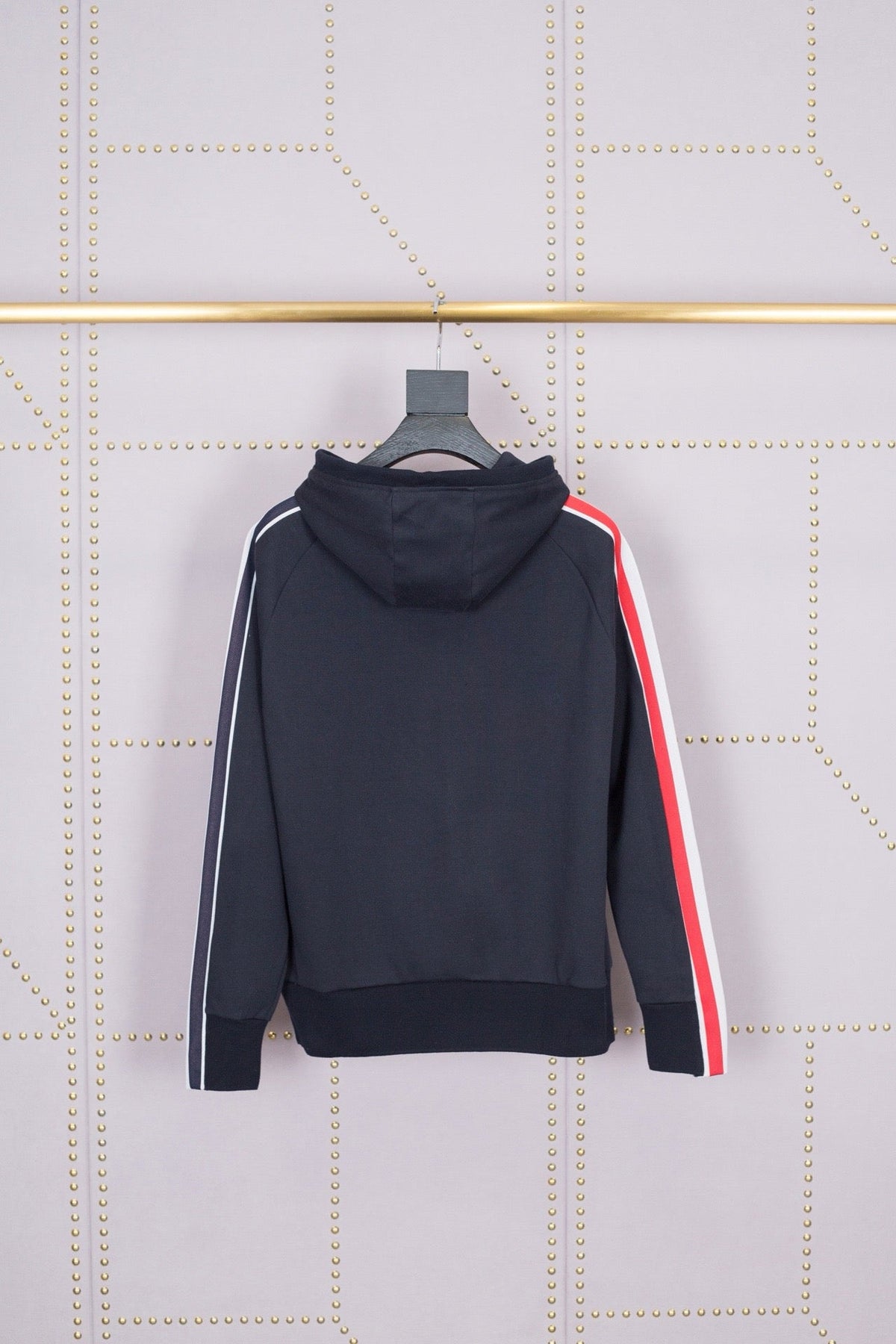 Grey Cotton Bar Stripe Pullover - Men's