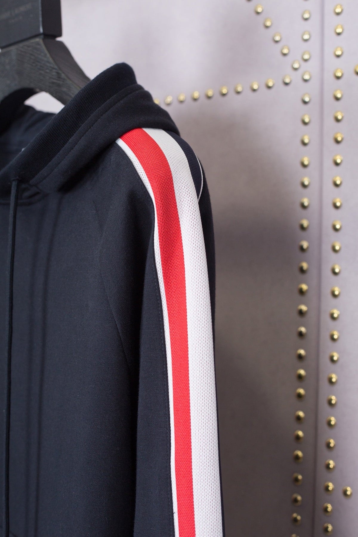 Grey Cotton Bar Stripe Pullover - Men's