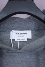 Grey Cotton Bar Stripe Pullover - Men's