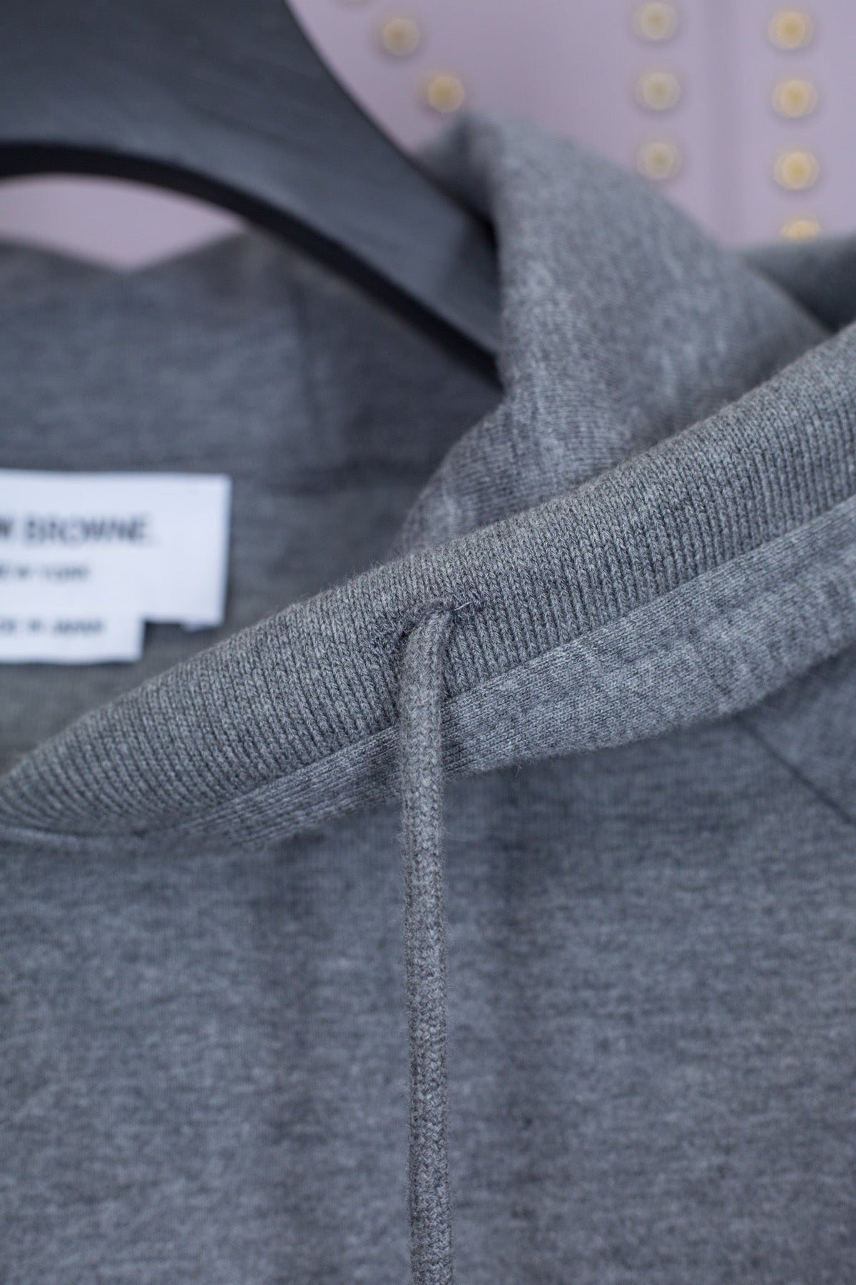 Grey Cotton Bar Stripe Pullover - Men's