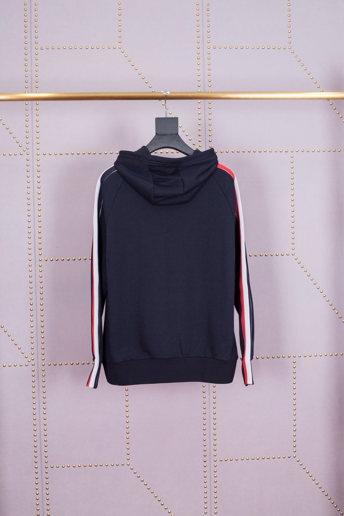 Grey Cotton Bar Stripe Zip-Through - Men's