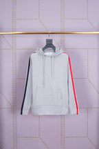Grey Cotton Bar Stripe Zip-Through - Men's