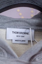 Grey Cotton Bar Stripe Zip-Through - Men's