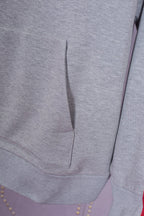 Grey Cotton Bar Stripe Zip-Through - Men's