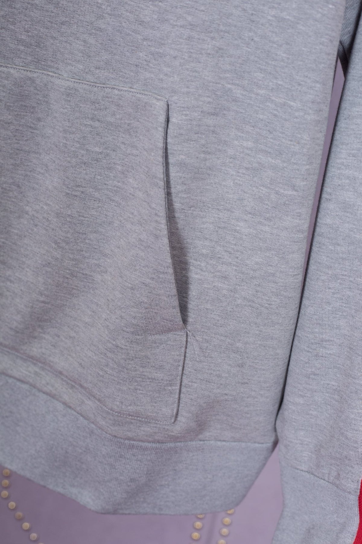 Grey Cotton Bar Stripe Zip-Through - Men's