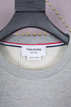 Grey Wool Chest Logo Crewneck - Men's