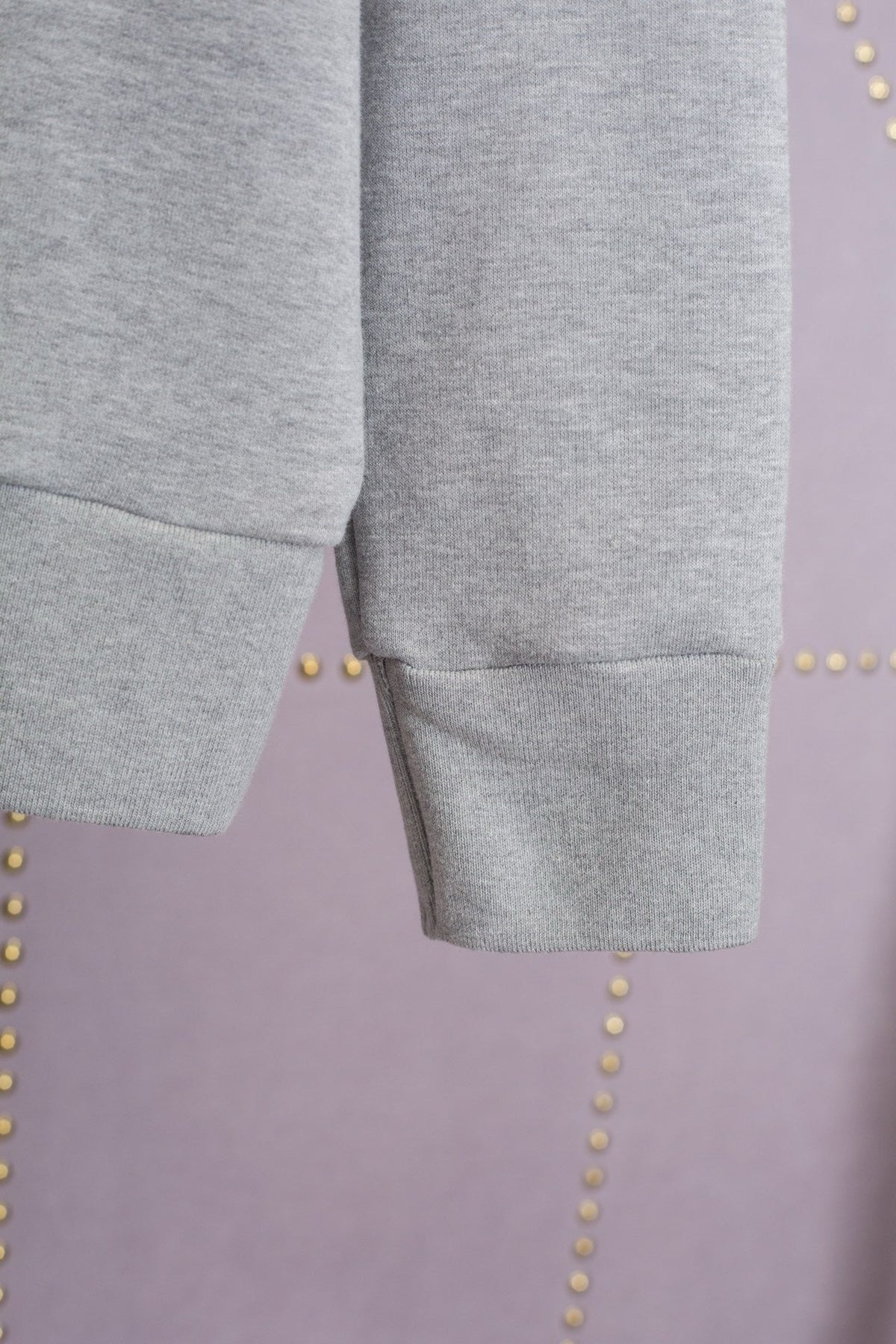 Grey Wool Chest Logo Crewneck - Men's