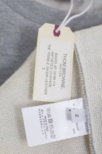 Grey Wool Chest Logo Crewneck - Men's