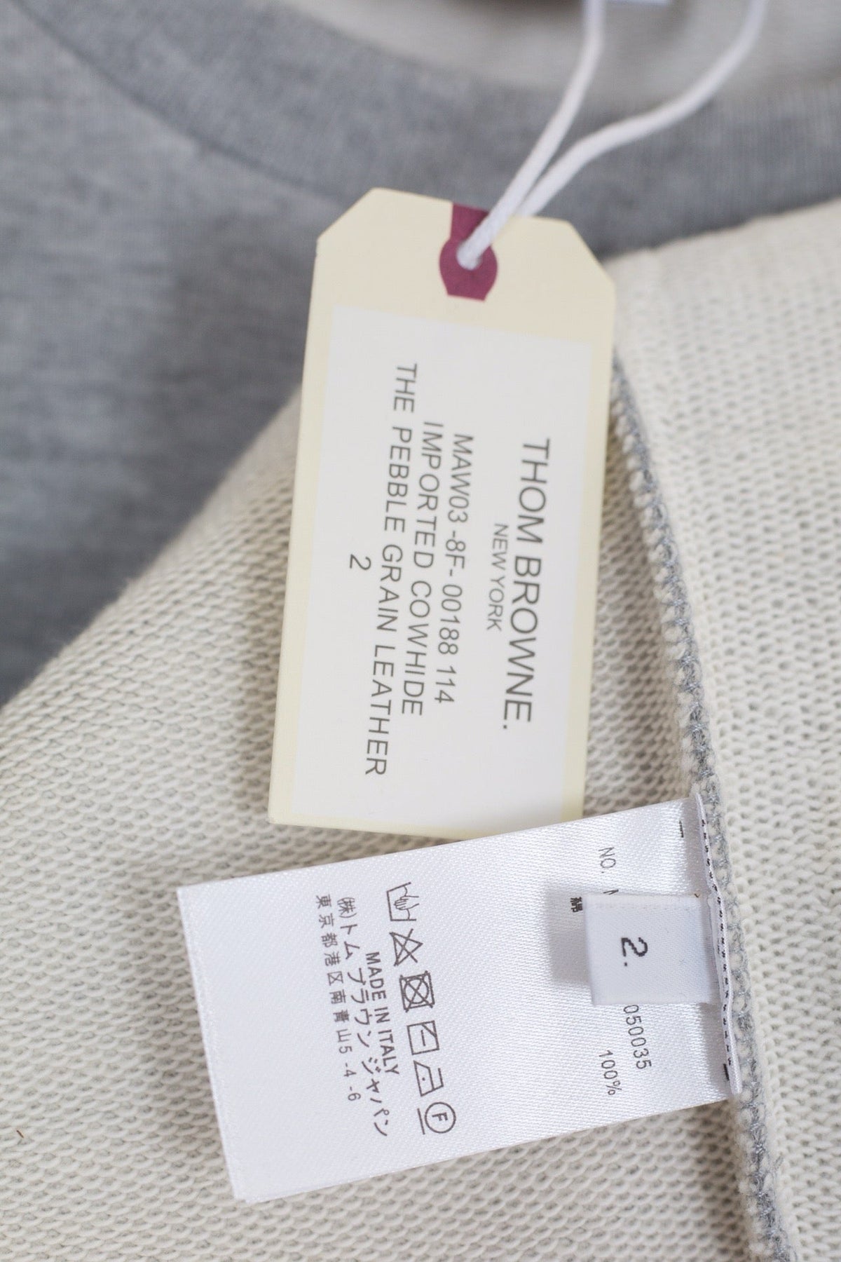 Grey Wool Chest Logo Crewneck - Men's