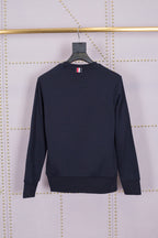 Grey Wool Chest Logo Crewneck - Men's