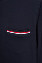Grey Wool Chest Logo Crewneck - Men's