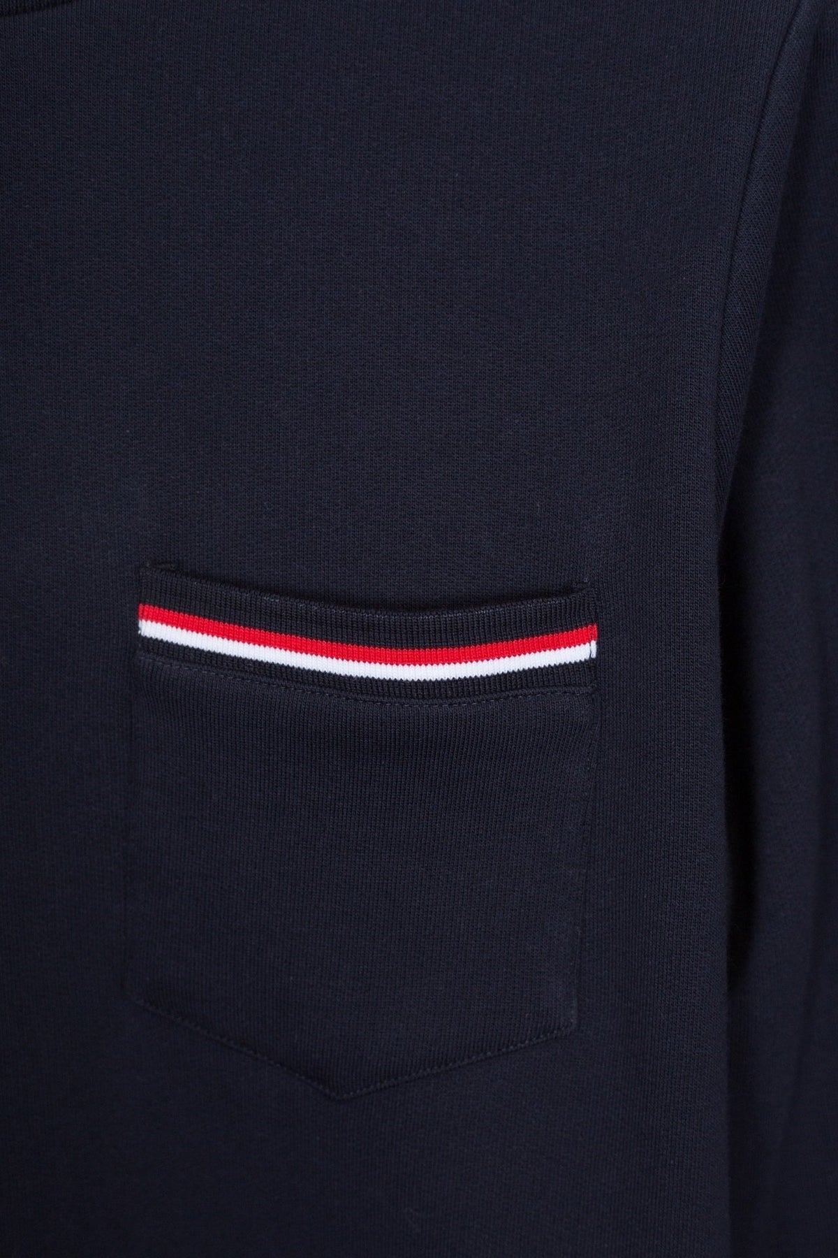 Grey Wool Chest Logo Crewneck - Men's