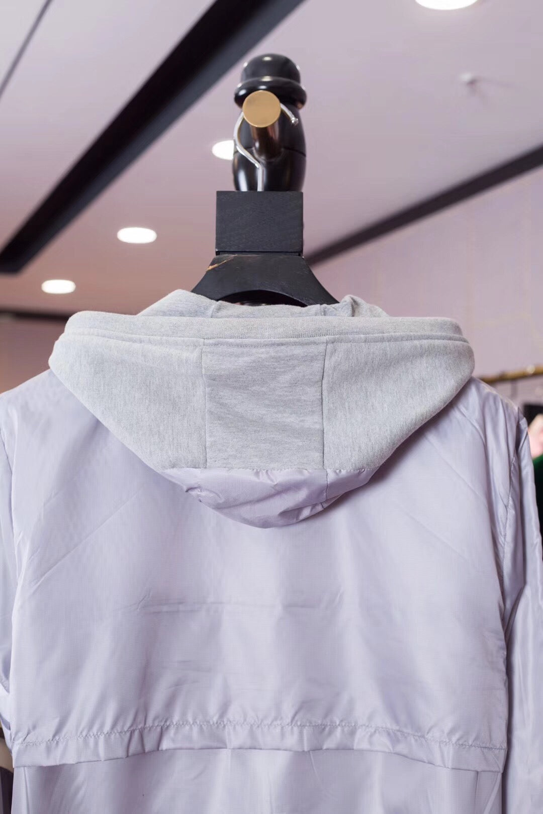 Grey Cotton Striped Sleeve Zip-Through - Men's