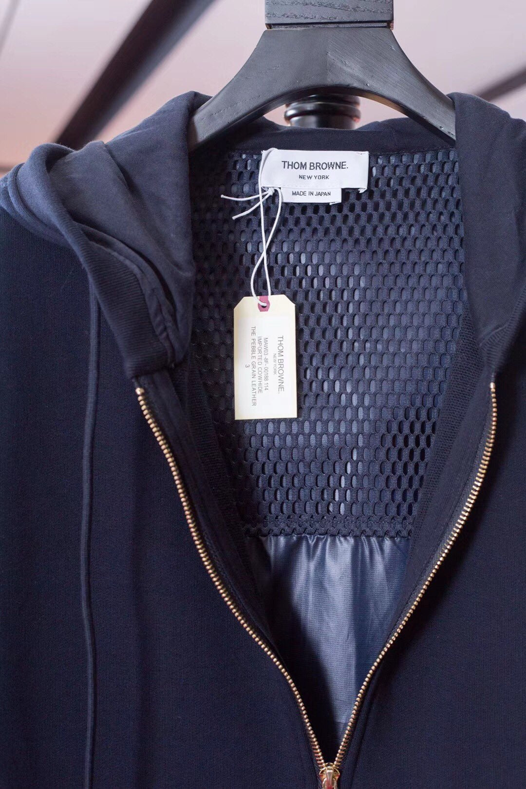 Grey Cotton Striped Sleeve Zip-Through - Men's