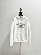 Black Cotton Chest Text Pullover - Men's