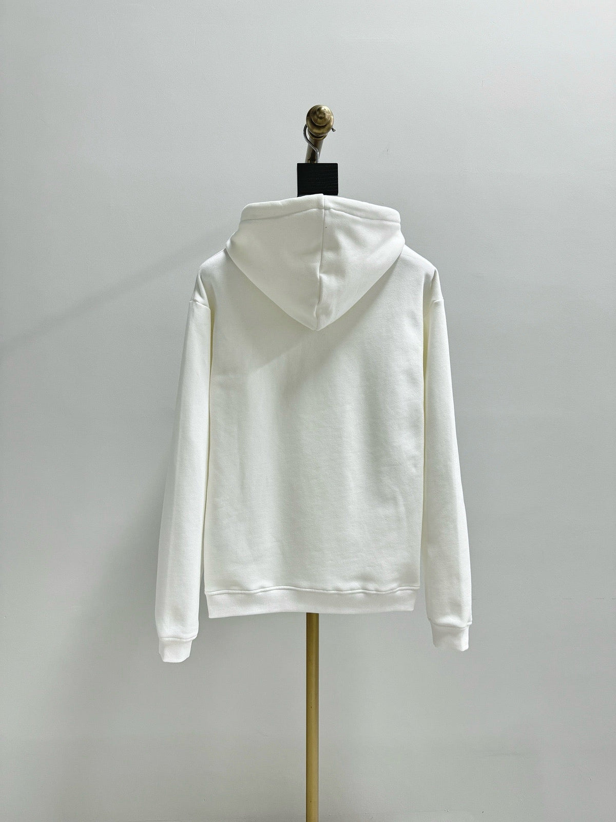 Black Cotton Chest Text Pullover - Men's