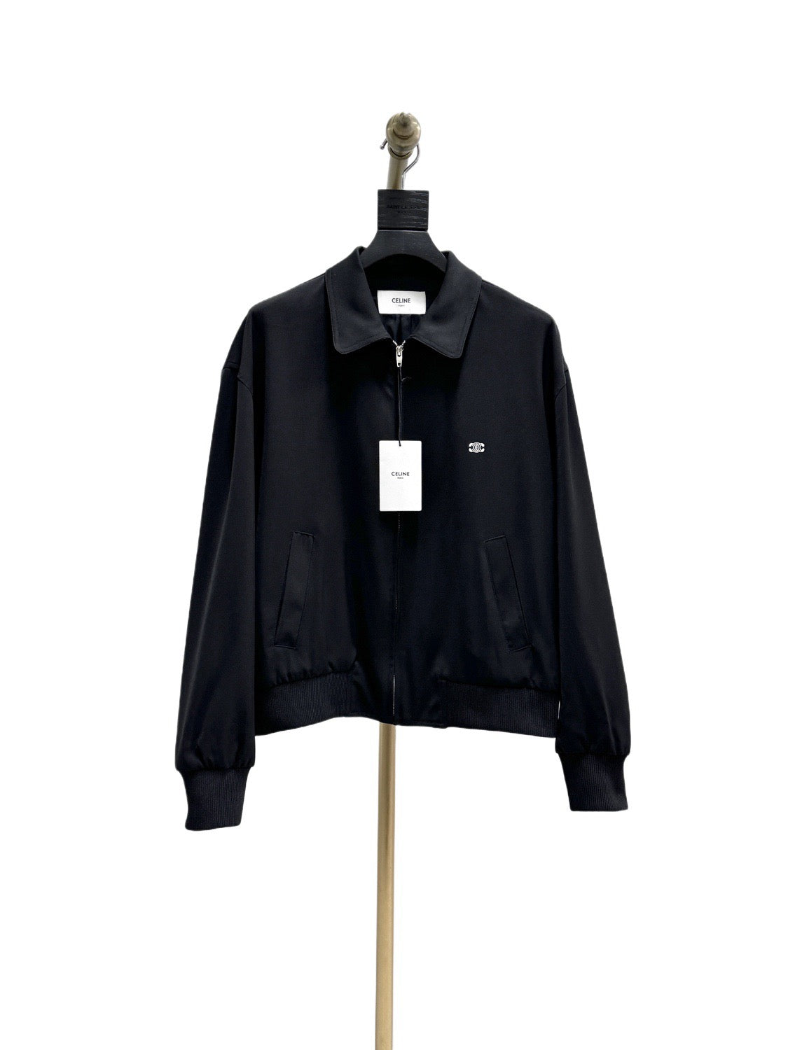 Black Nylon Plain Blouson - Men's