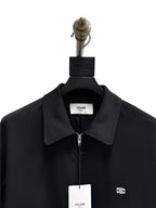 Black Nylon Plain Blouson - Men's