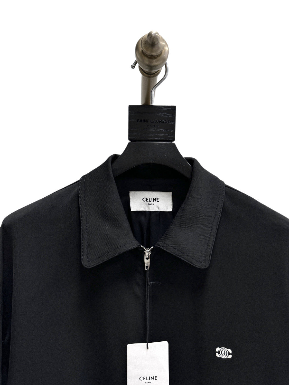 Black Nylon Plain Blouson - Men's