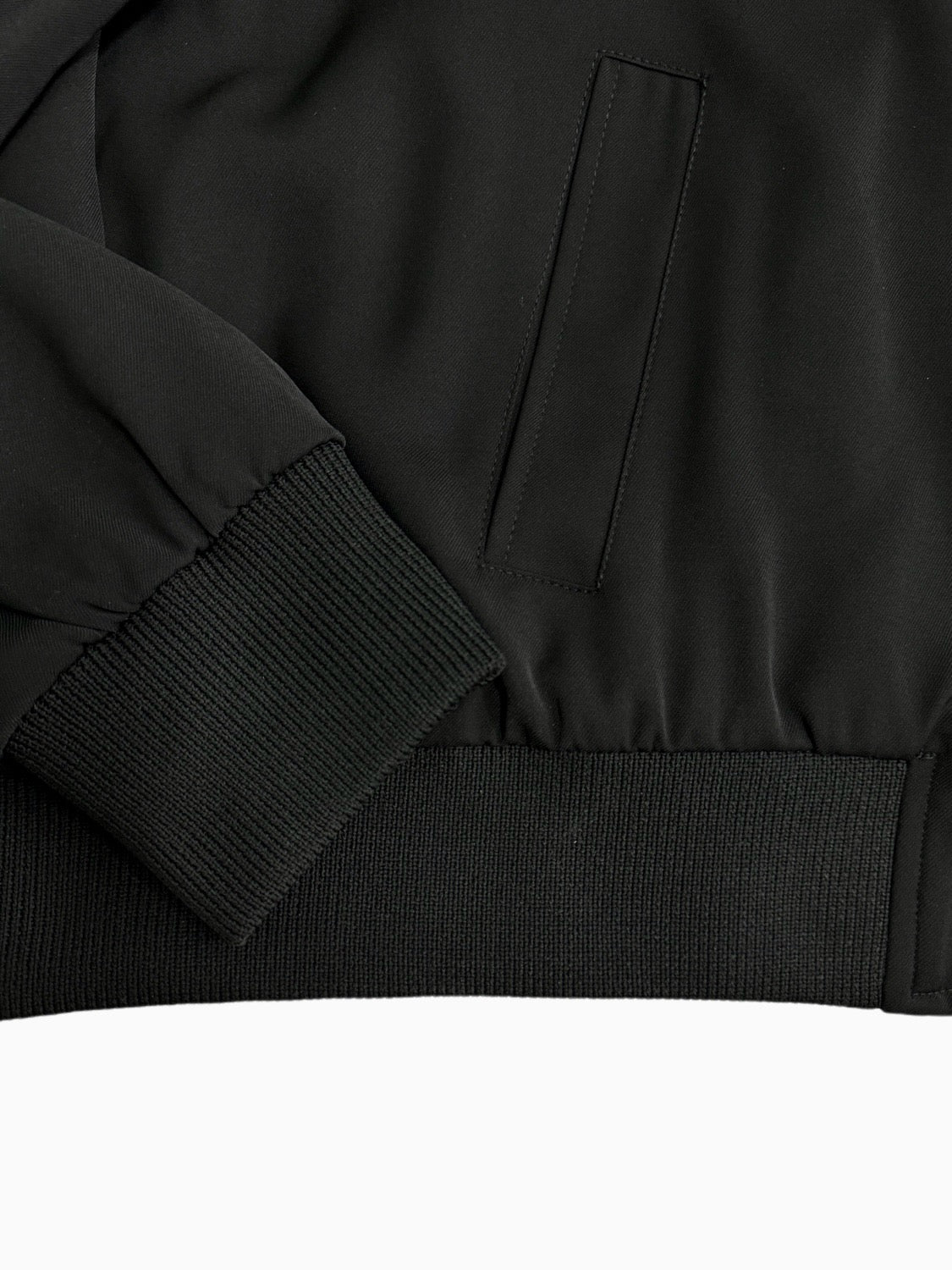Black Nylon Plain Blouson - Men's