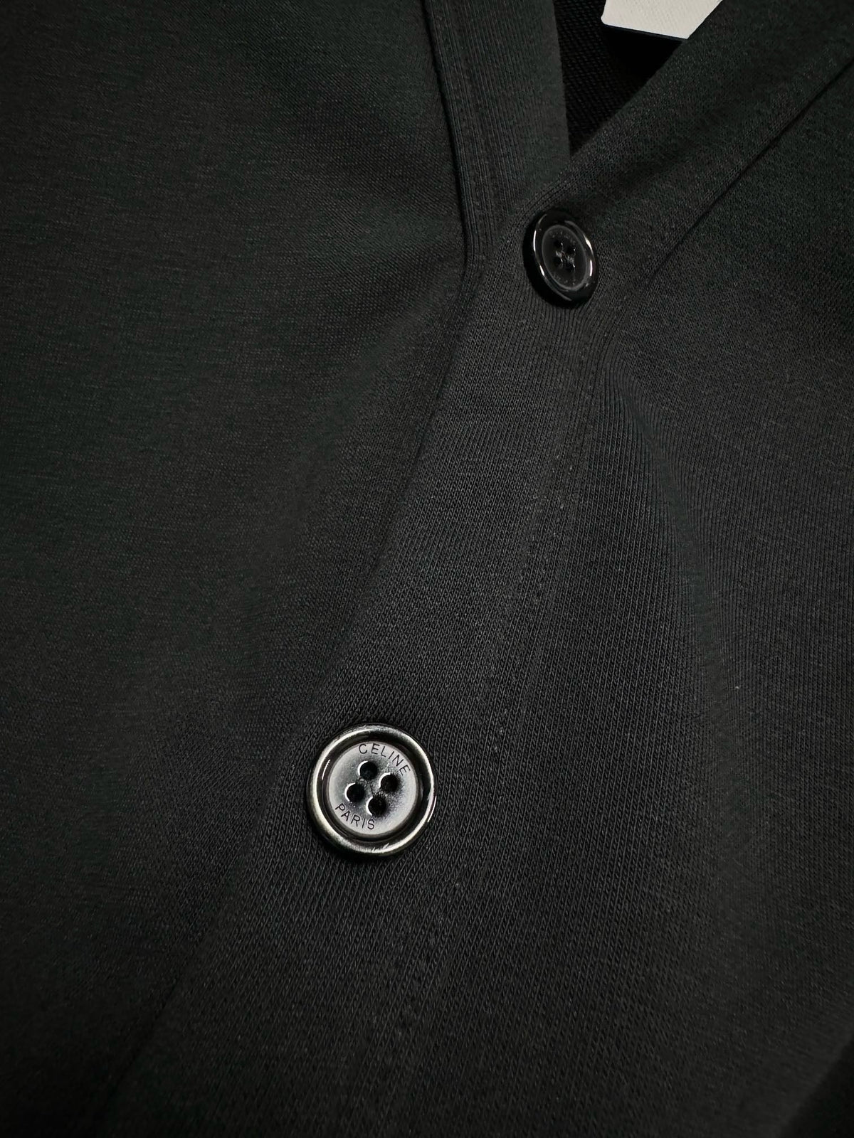 Black Wool V-Neck Cardigan - Men's