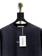 Black Cotton Plain Long-Sleeve - Men's