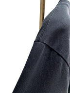 Black Cotton Plain Long-Sleeve - Men's
