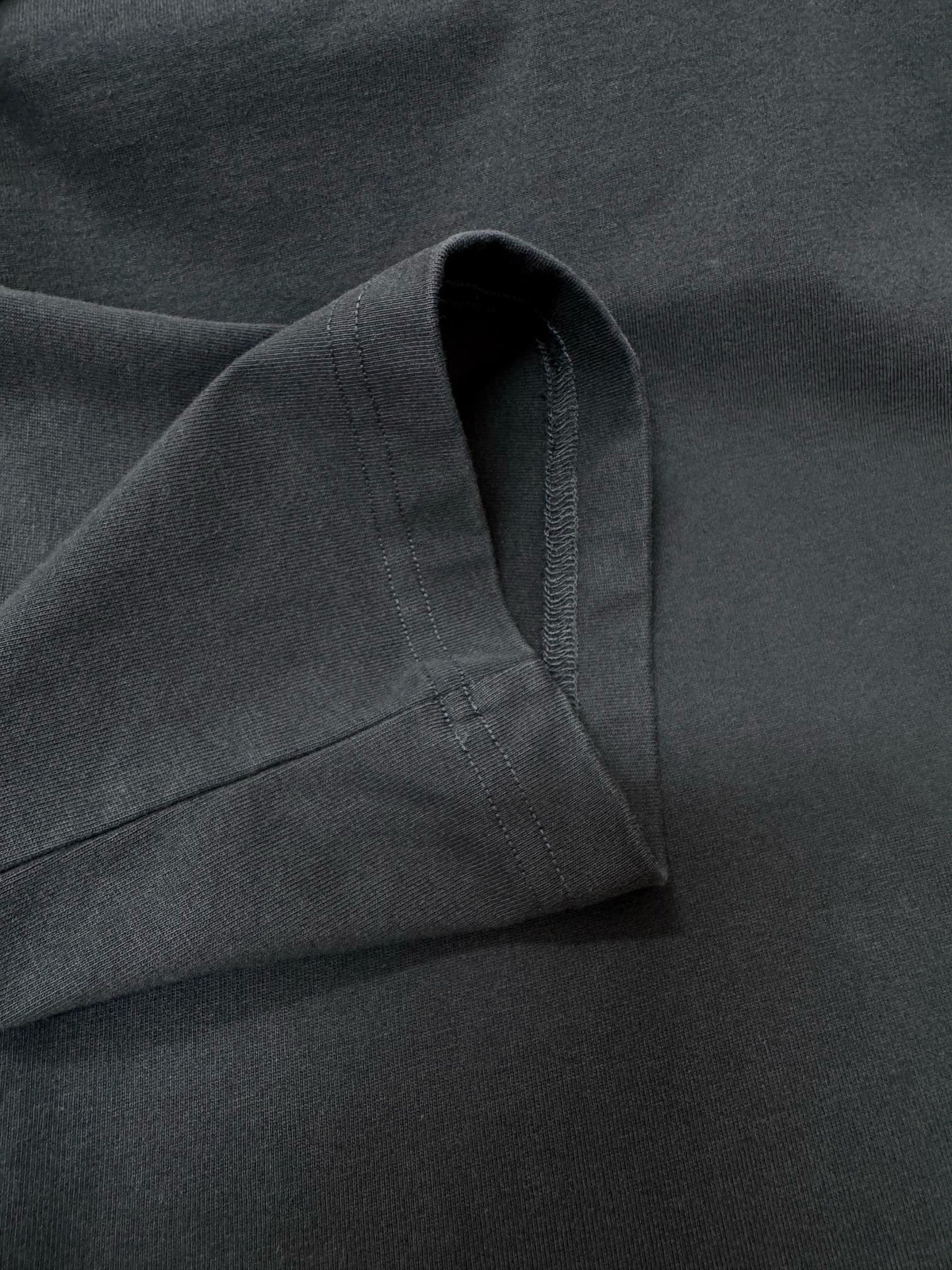 Black Cotton Plain Long-Sleeve - Men's