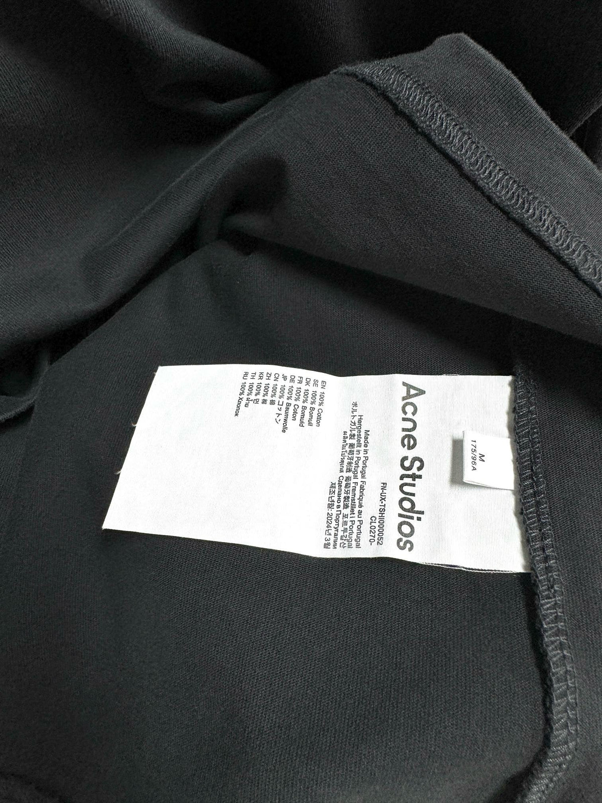 Black Cotton Plain Long-Sleeve - Men's