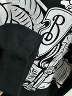 Black Wool Knight Intarsia Crewneck - Men's