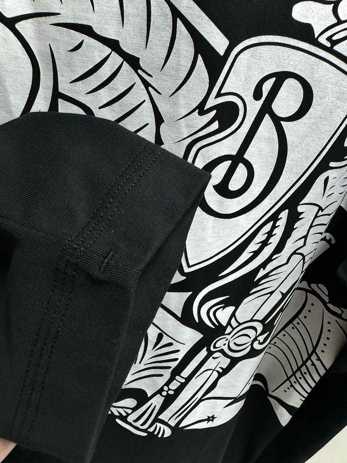 Black Wool Knight Intarsia Crewneck - Men's