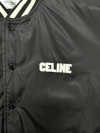 Black Satin Striped Trim Bomber - Men's