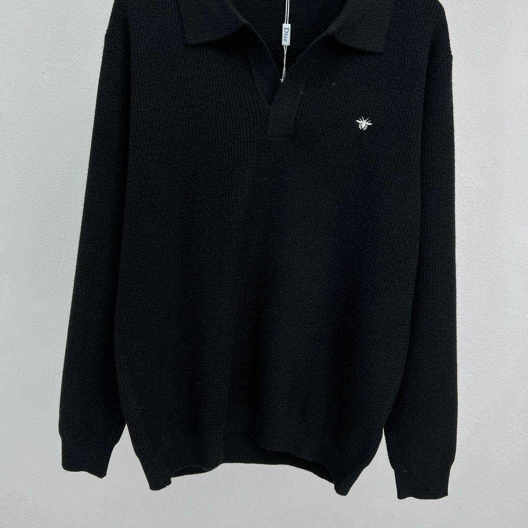 Grey Knit Plain Long-Sleeve - Men's