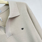 Grey Knit Plain Long-Sleeve - Men's
