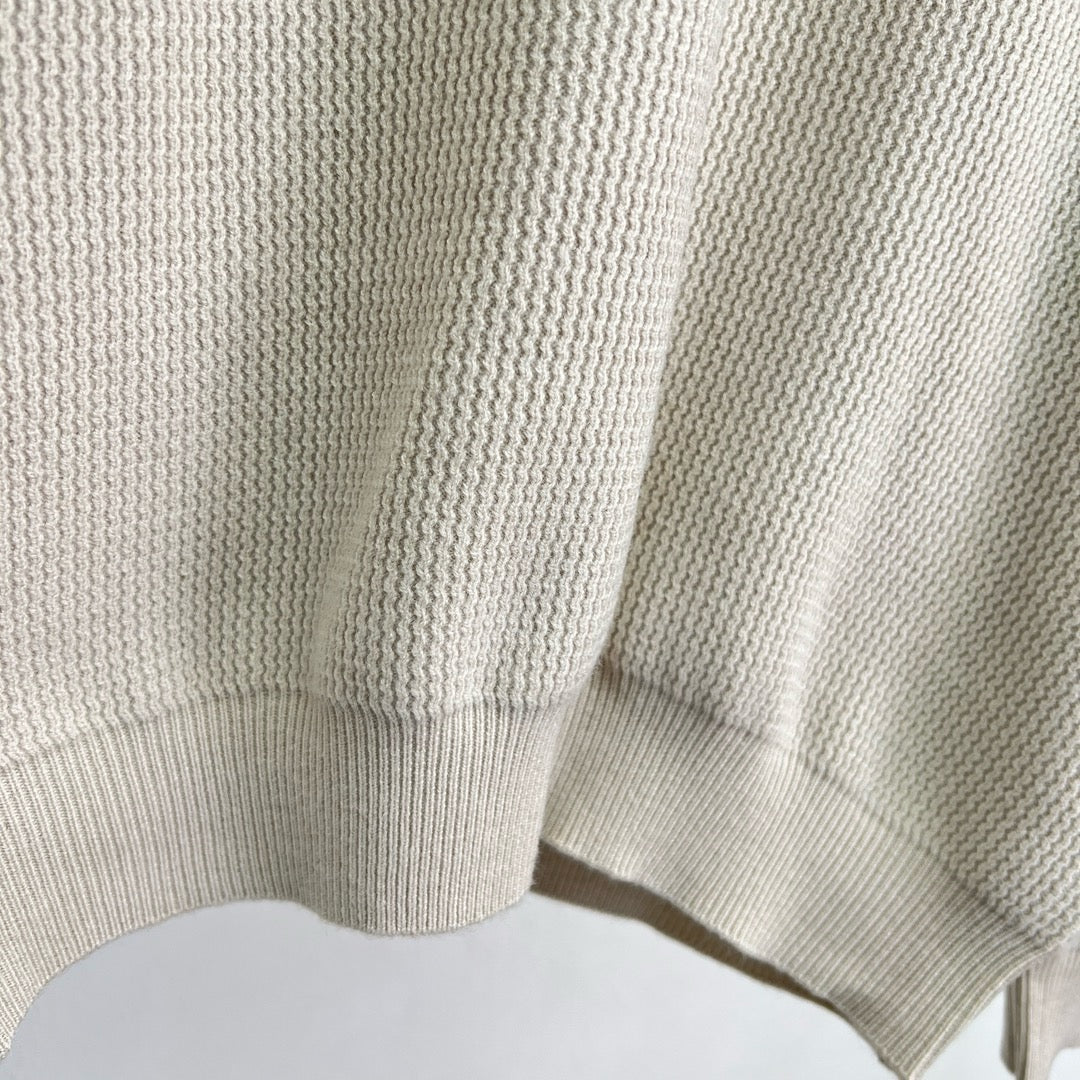 Grey Knit Plain Long-Sleeve - Men's