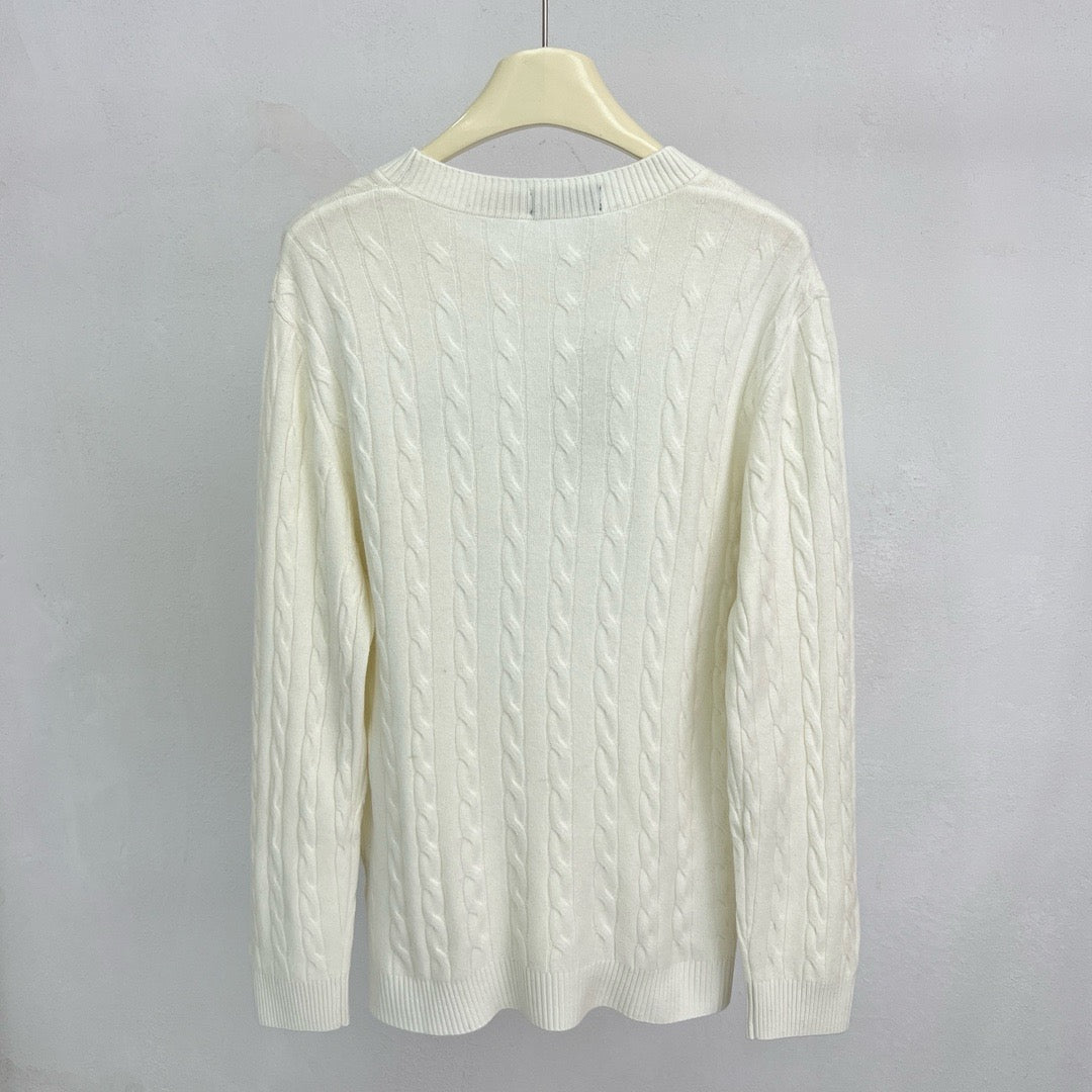 White and Grey Sweater - Men's