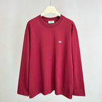 Red Cotton Chest Logo Long-Sleeve - Men's